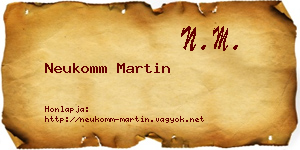 Neukomm Martin névjegykártya