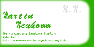 martin neukomm business card